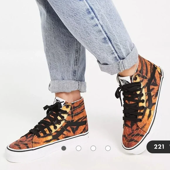 VANS**Sk8-Hi Tapered Tiger Print Shoes**US 3.5,4.5,5.5,6.5 $90 NIB - Picture 11 of 15
